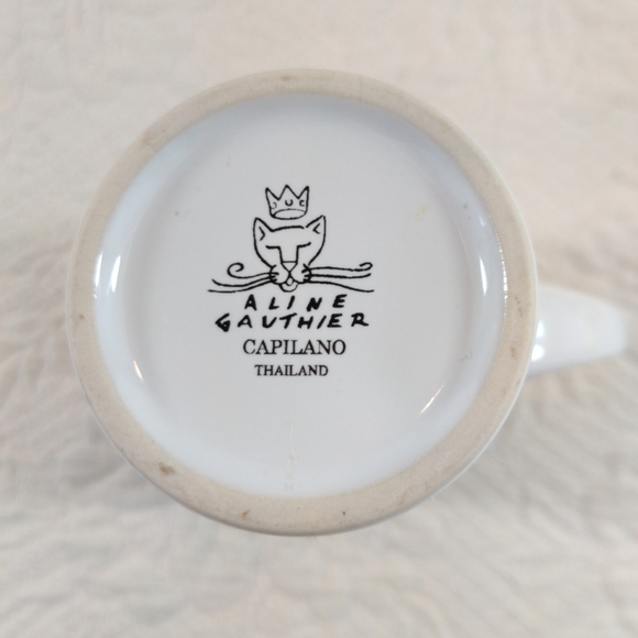 🐾 Aline Gauthier Cat & Fish And Playing With Mouse Design Dinner Coffee Mug - Picture 10 of 12